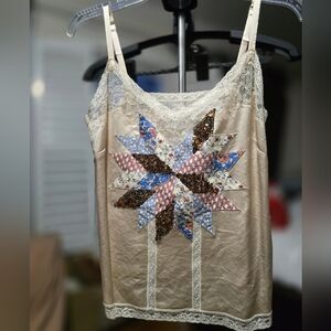 COACH quilted patchwork cami